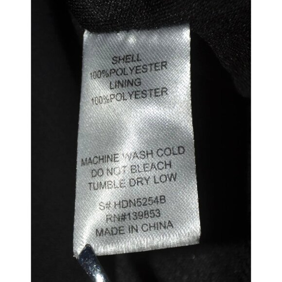 Bleuh Ciel Ladies Black Embroidered Floral Lace Up V-Neck Shift Dress Size M - Picture 9 of 10